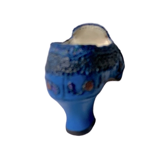 Vintage Just The Right Shoe Victorian The Empress Miniature High Heel 3D Blue - Picture 4 of 15